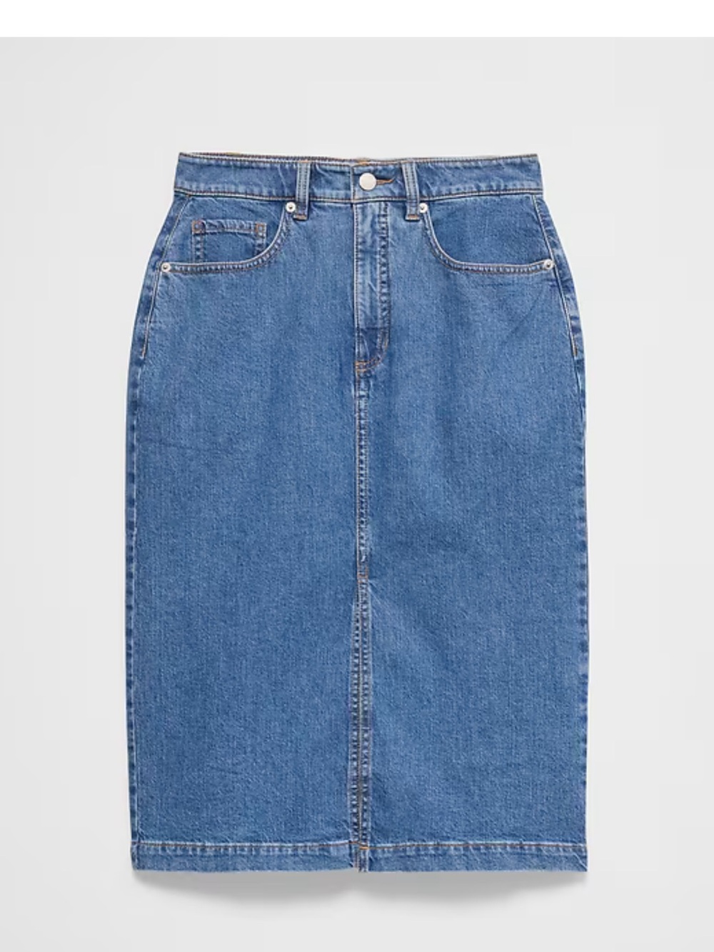 Zara Trafaluc Blue Denim midi Skirt